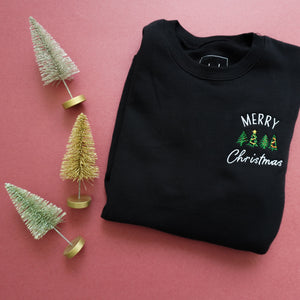 Merry Christmas Embroidered Sweatshirt - Shop Back Home