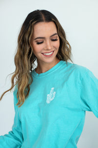 Arizona Long Sleeve T-Shirt - Bright Blue - Shop Back Home