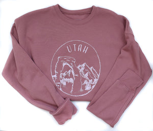 Utah Sweatshirt - Dusty Rose -Unisex - Shop Back Home