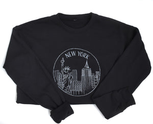 New York Sweatshirt - Black - Unisex - Shop Back Home