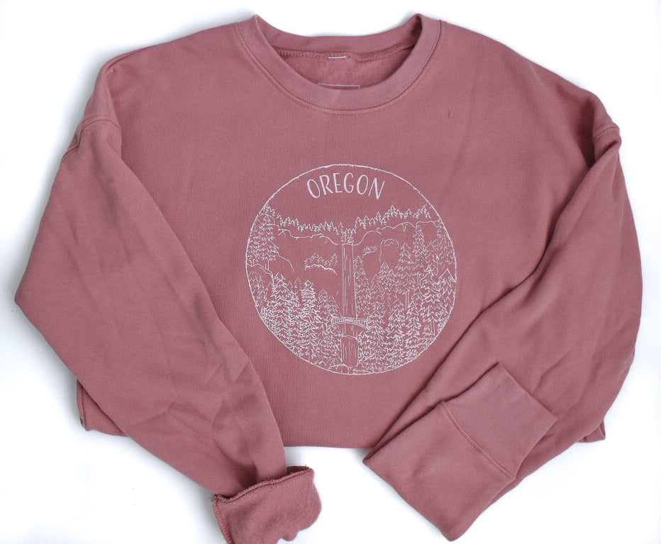 Oregon Sweatshirt - Dusty Rose - Unisex - Shop Back Home