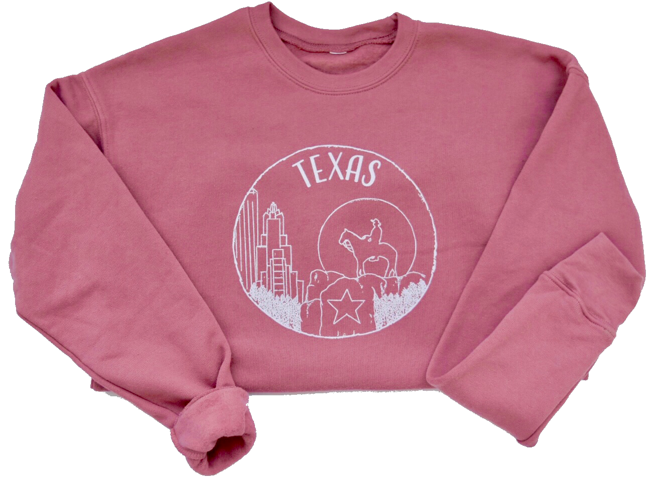 Texas - Dusty Rose Sweatshirt Unisex - Shop Back Home