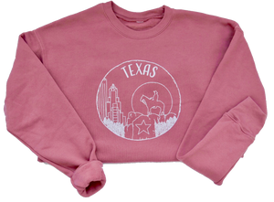 Texas - Dusty Rose Sweatshirt Unisex - Shop Back Home