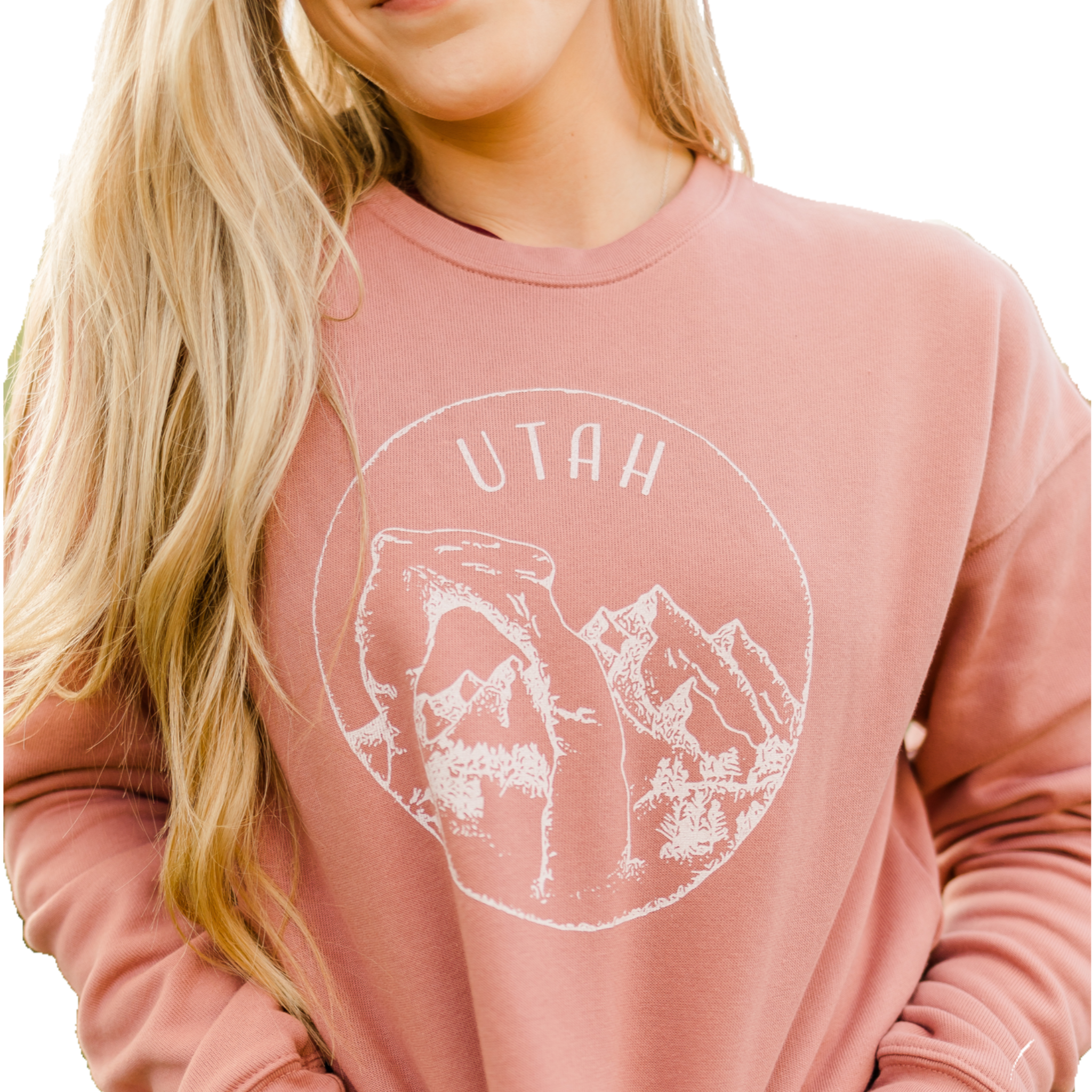 Utah Sweatshirt - Dusty Rose -Unisex - Shop Back Home