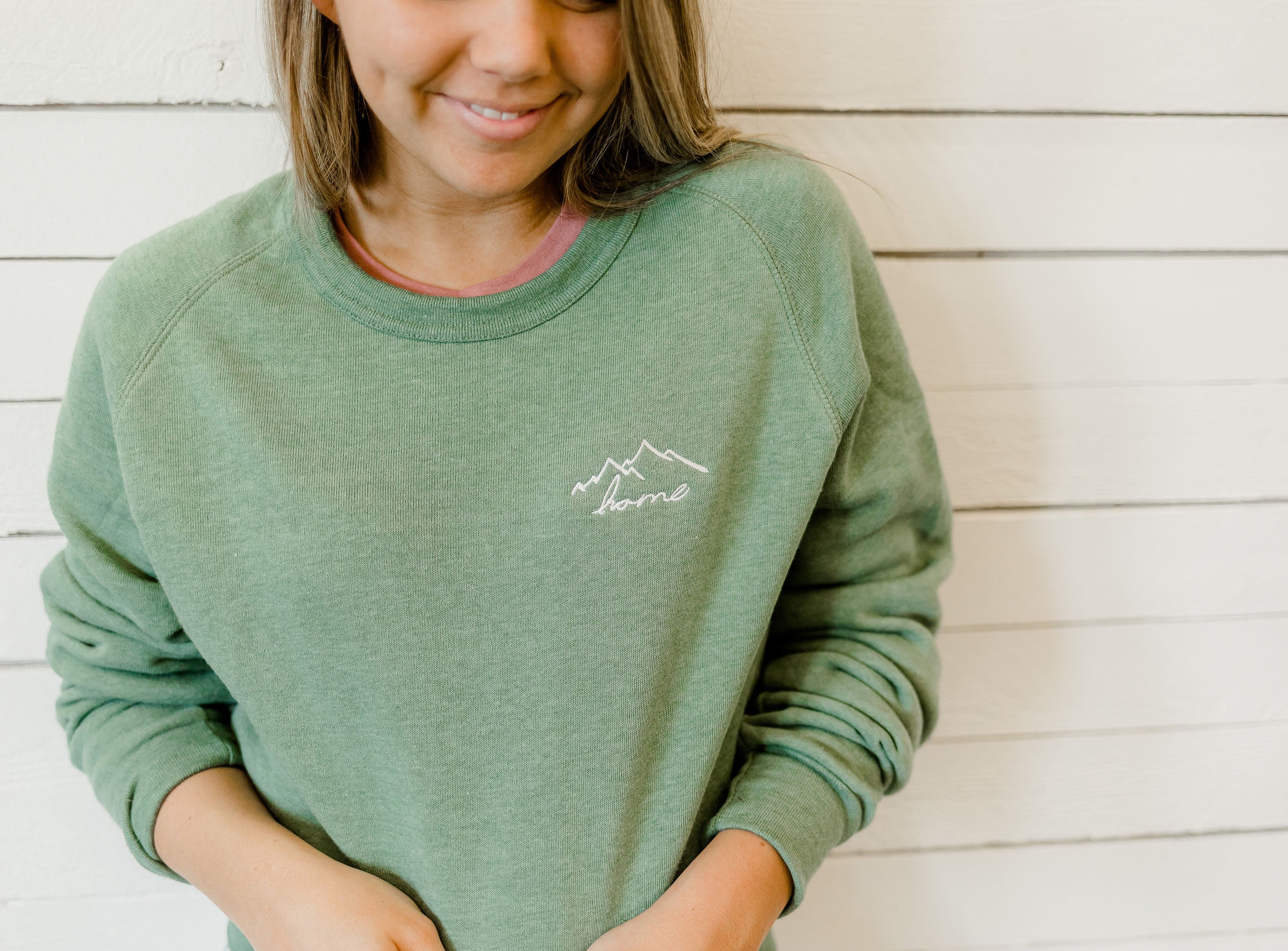 Home Embroidered Crew Neck - Shop Back Home