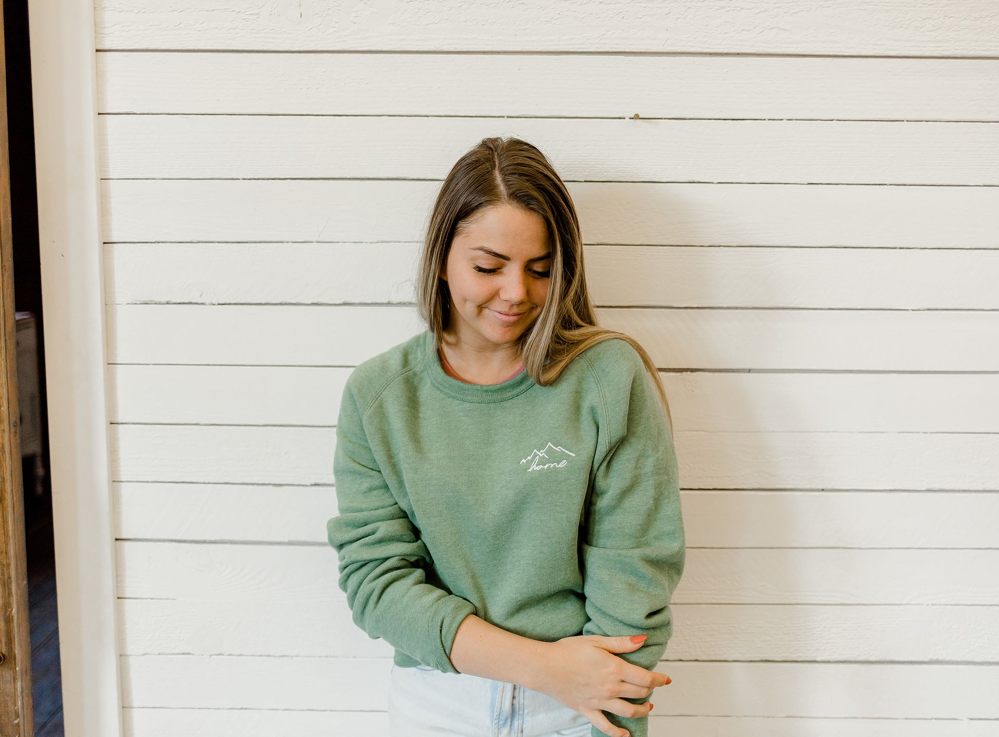 Home Embroidered Crew Neck - Shop Back Home