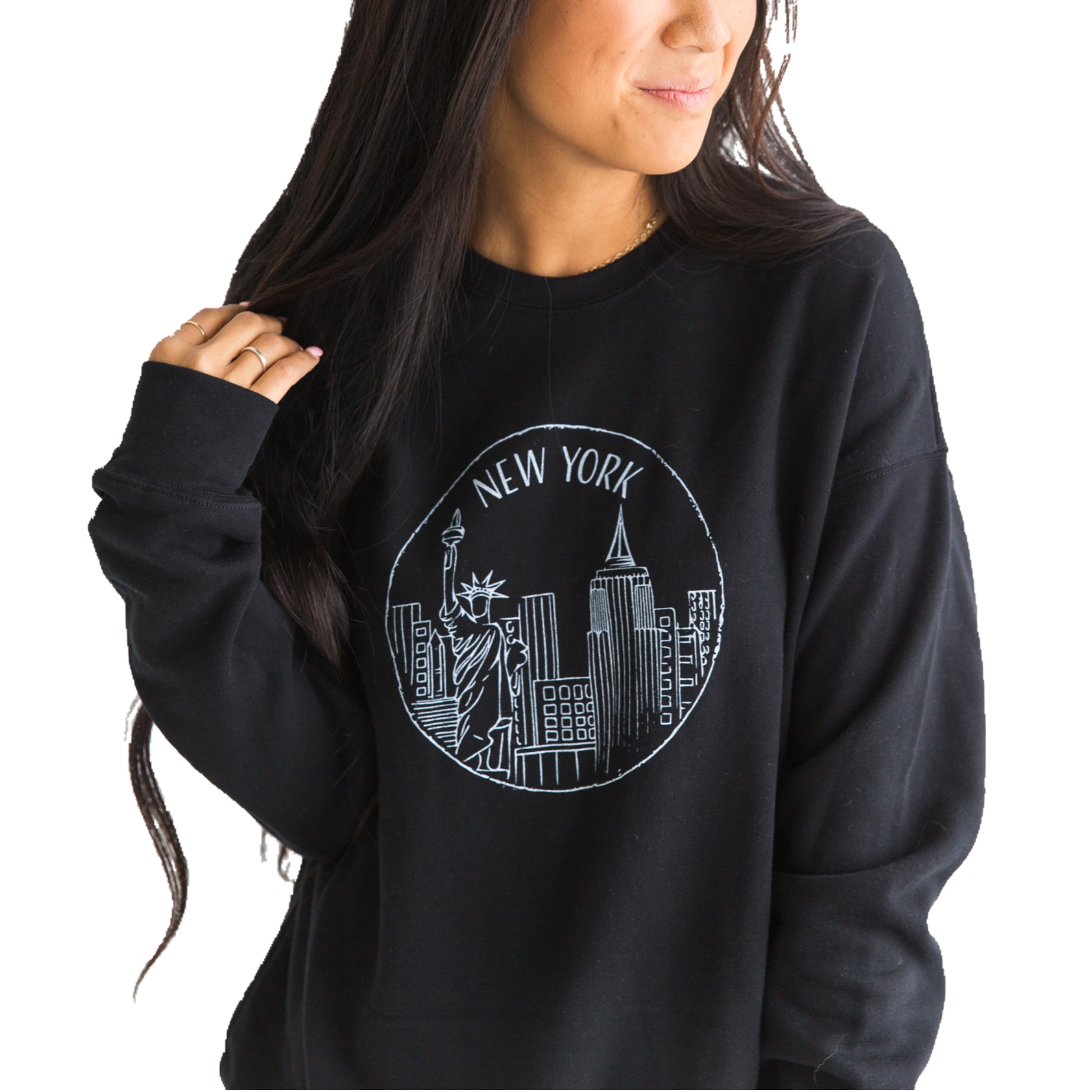 New York Sweatshirt - Black - Unisex - Shop Back Home