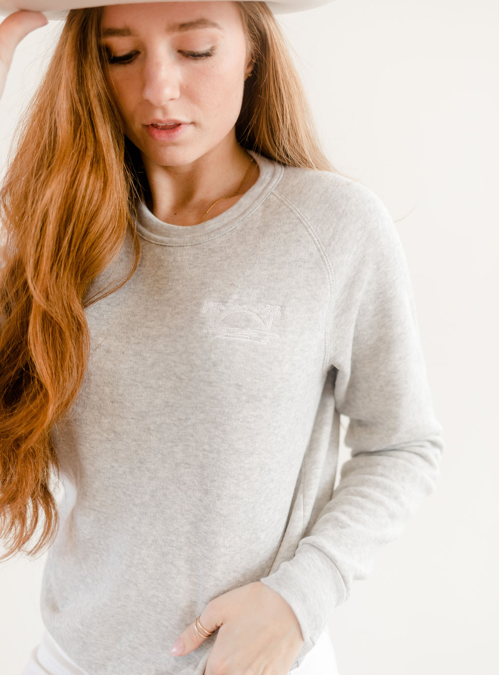 Home BEACH Embroidered Crew Neck - Shop Back Home